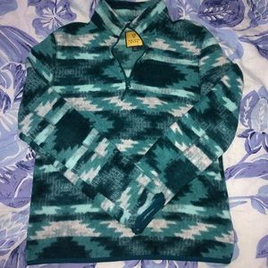 Patterned fleece 1/4 zip